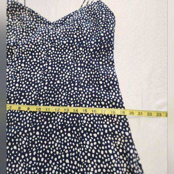 La Ligne Luca Women's 100% Silk Chiffon Midi Dress Poka Dot, size XLarge - Picture 7 of 8